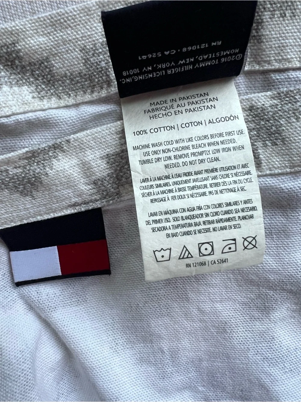 Tommy Hilfiger Diamond Lake Gray Cotton Window Curtain Panels (4) - approx 48x82